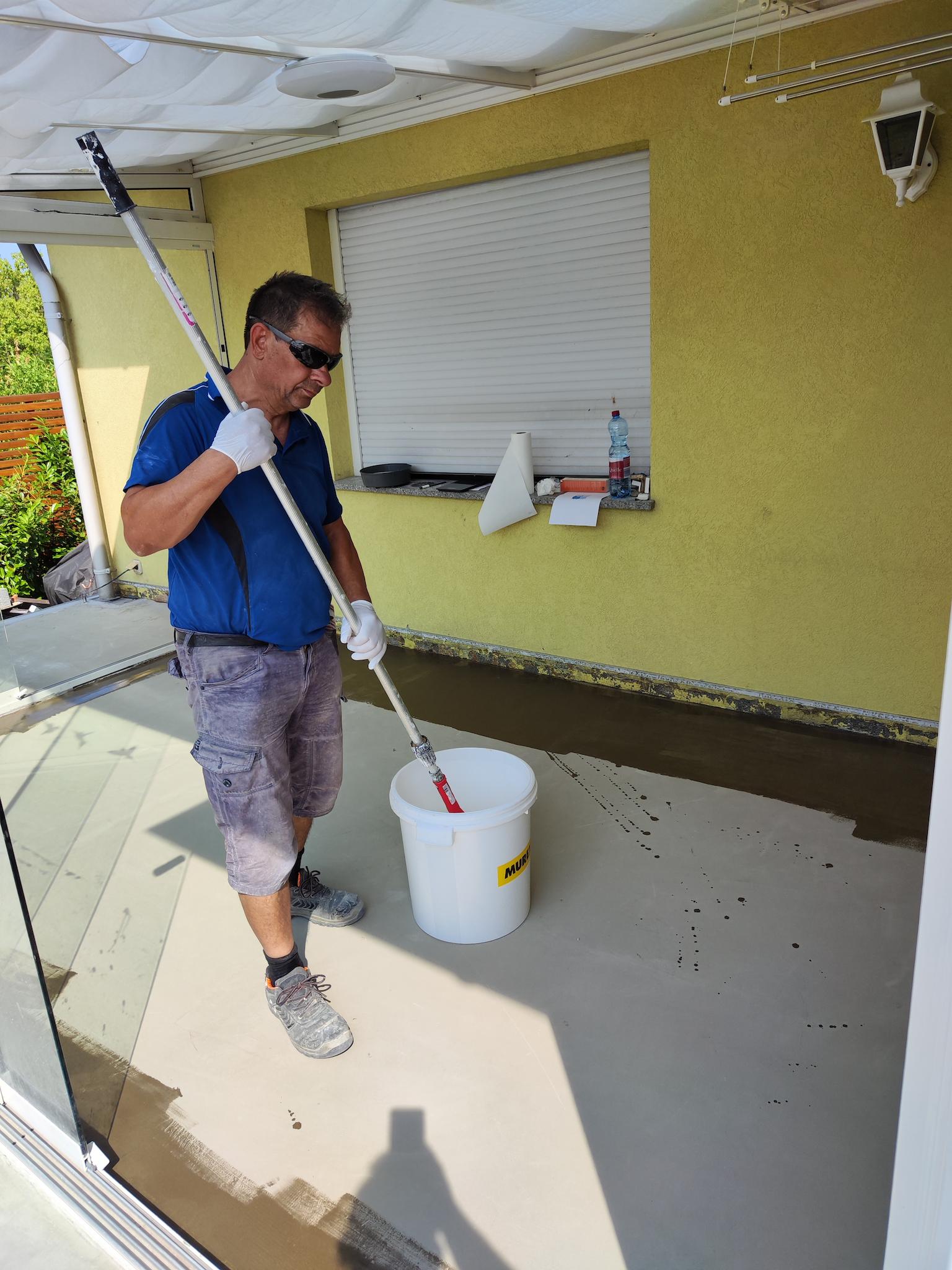 während der Arbeiten