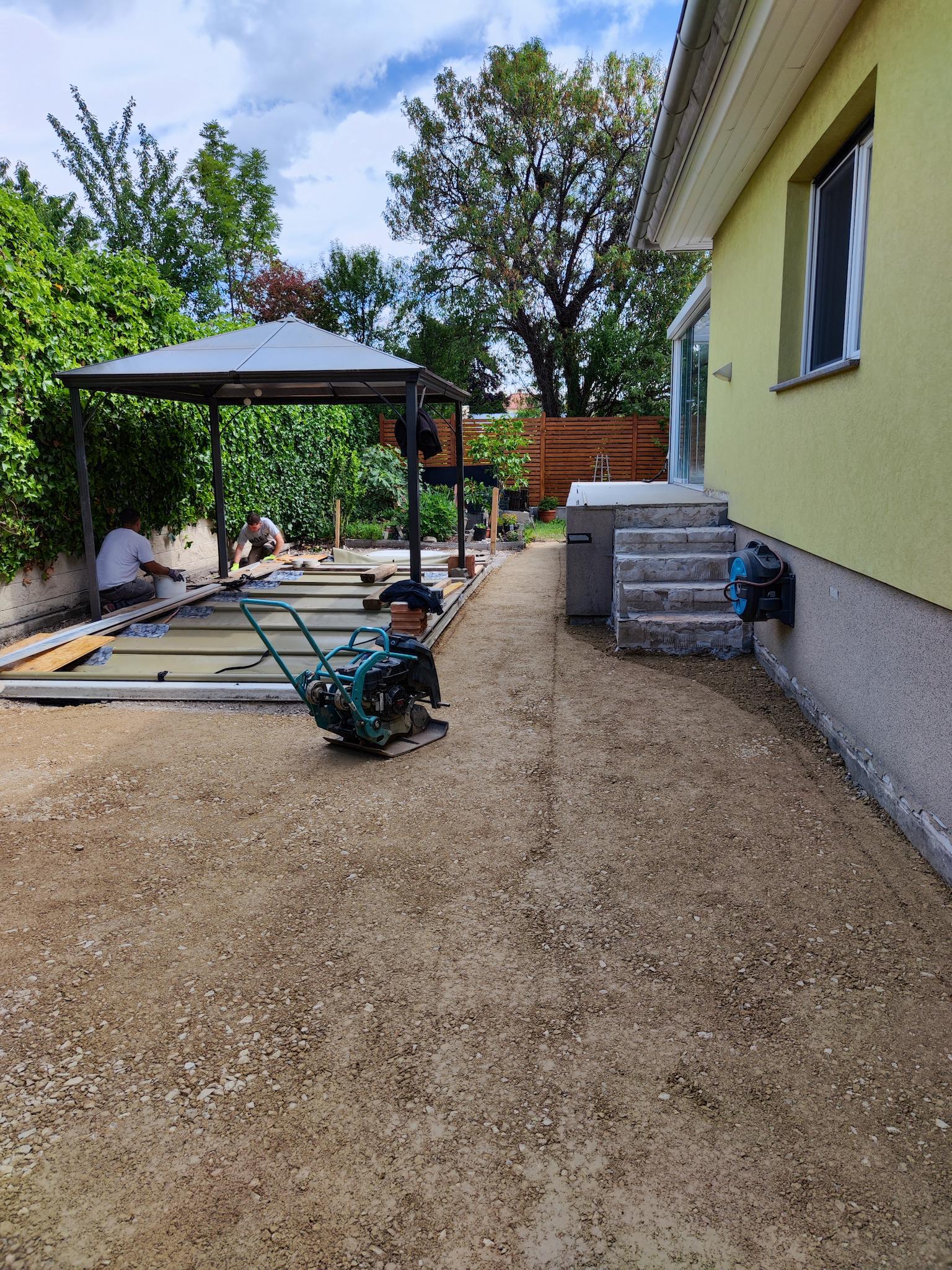 während der Arbeiten