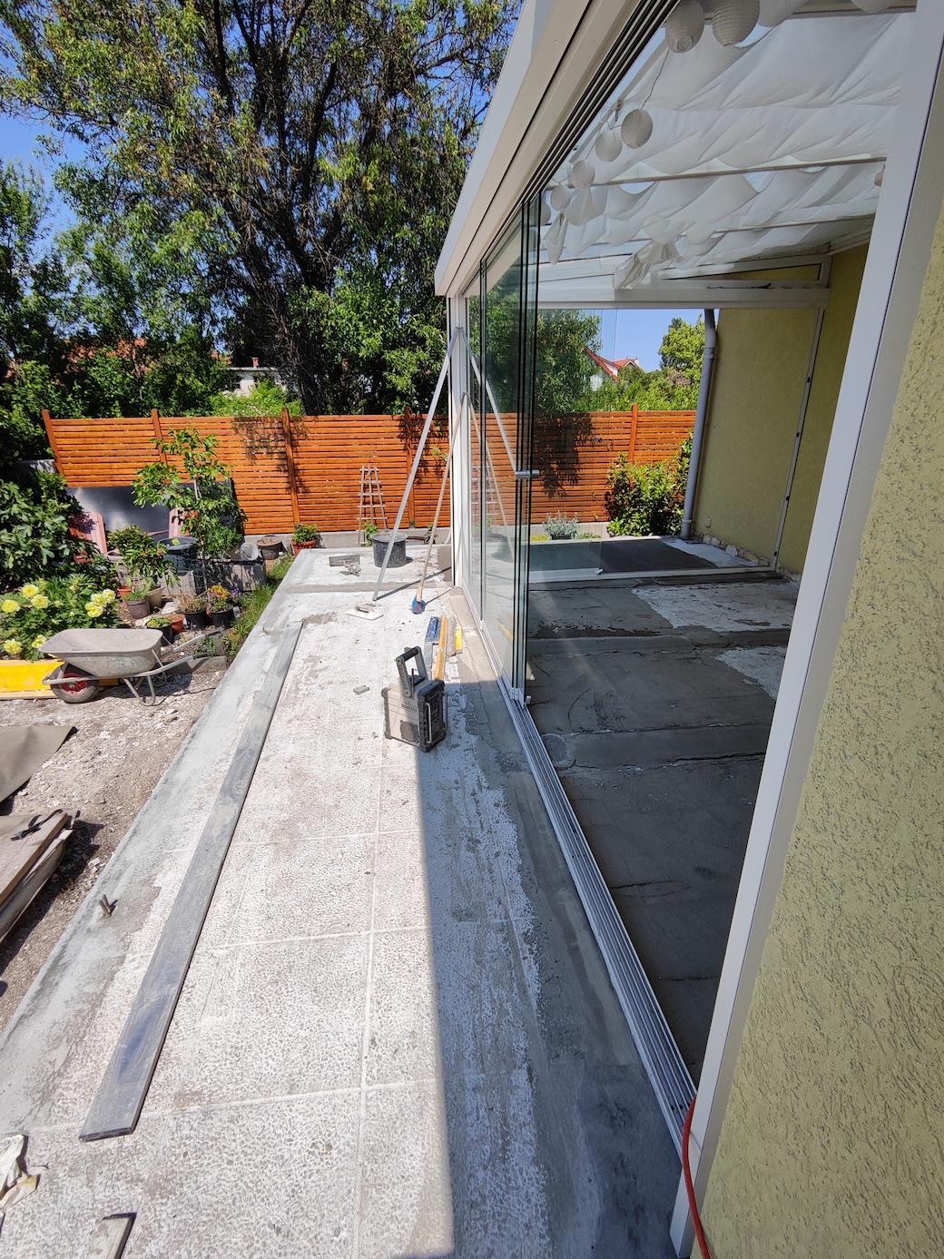 während der Arbeiten