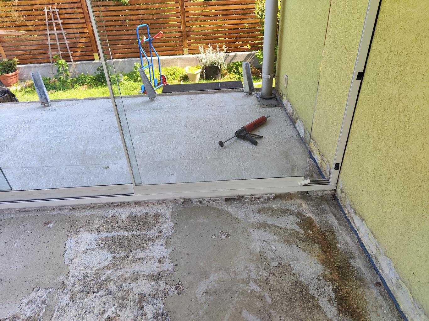 während der Arbeiten