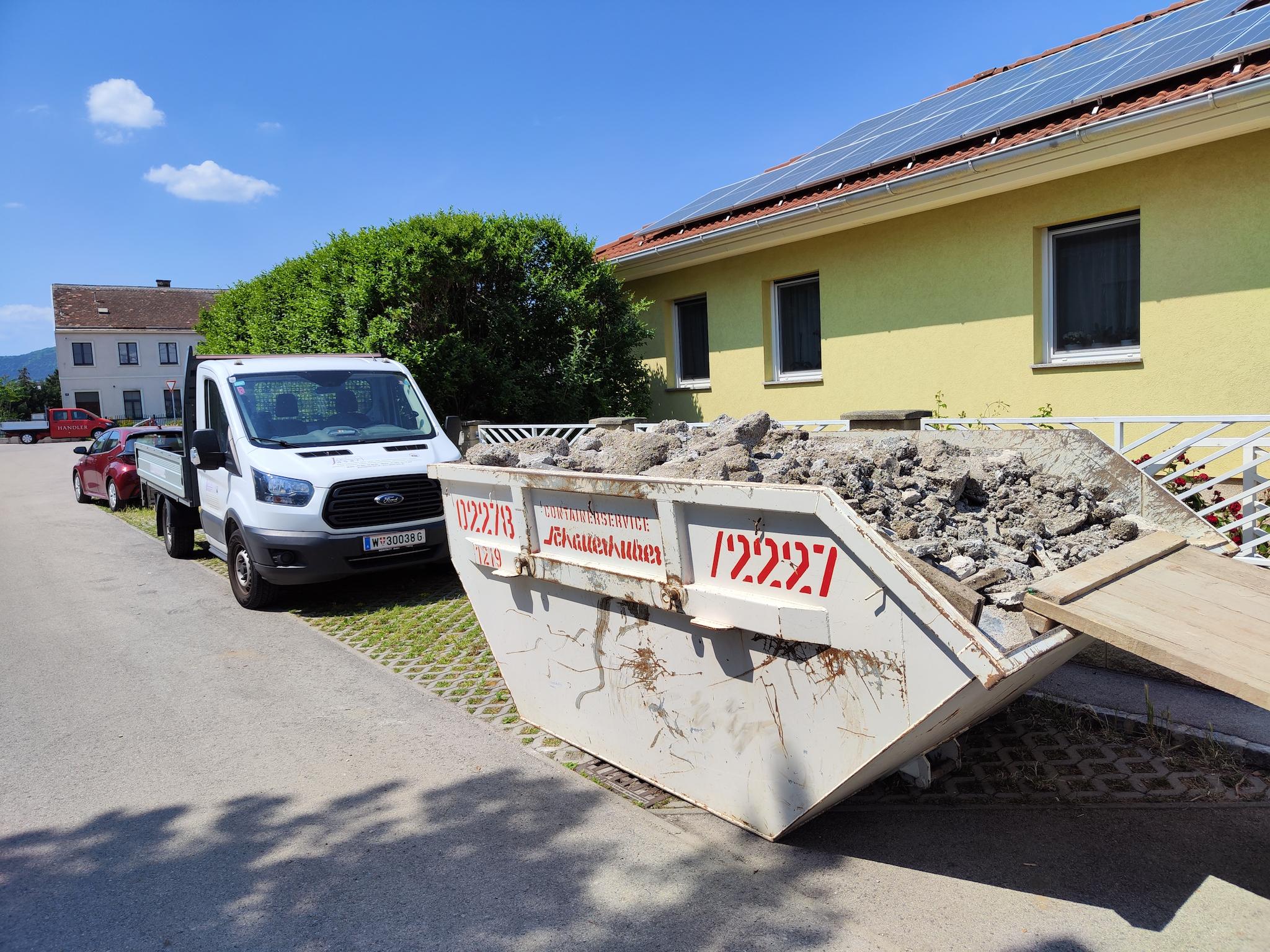 während der Arbeiten