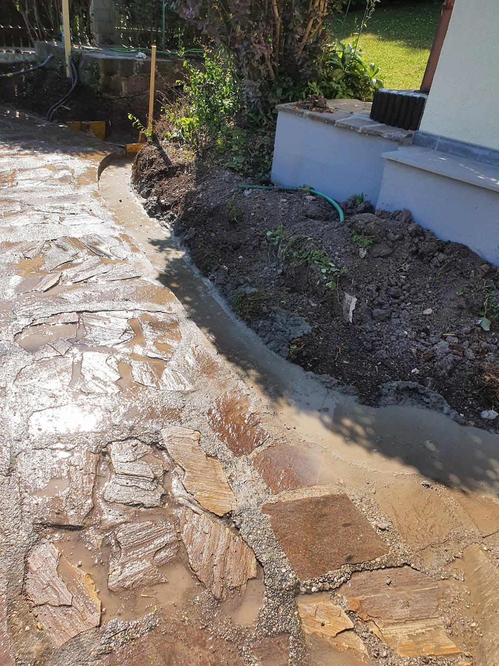 Fertiggstellte Außenanlage