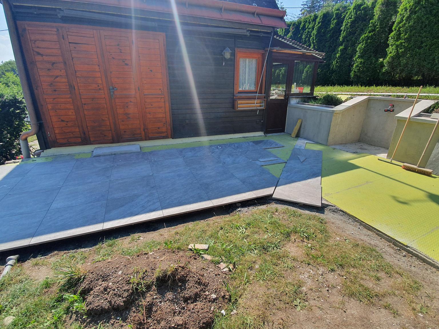 während der Arbeiten