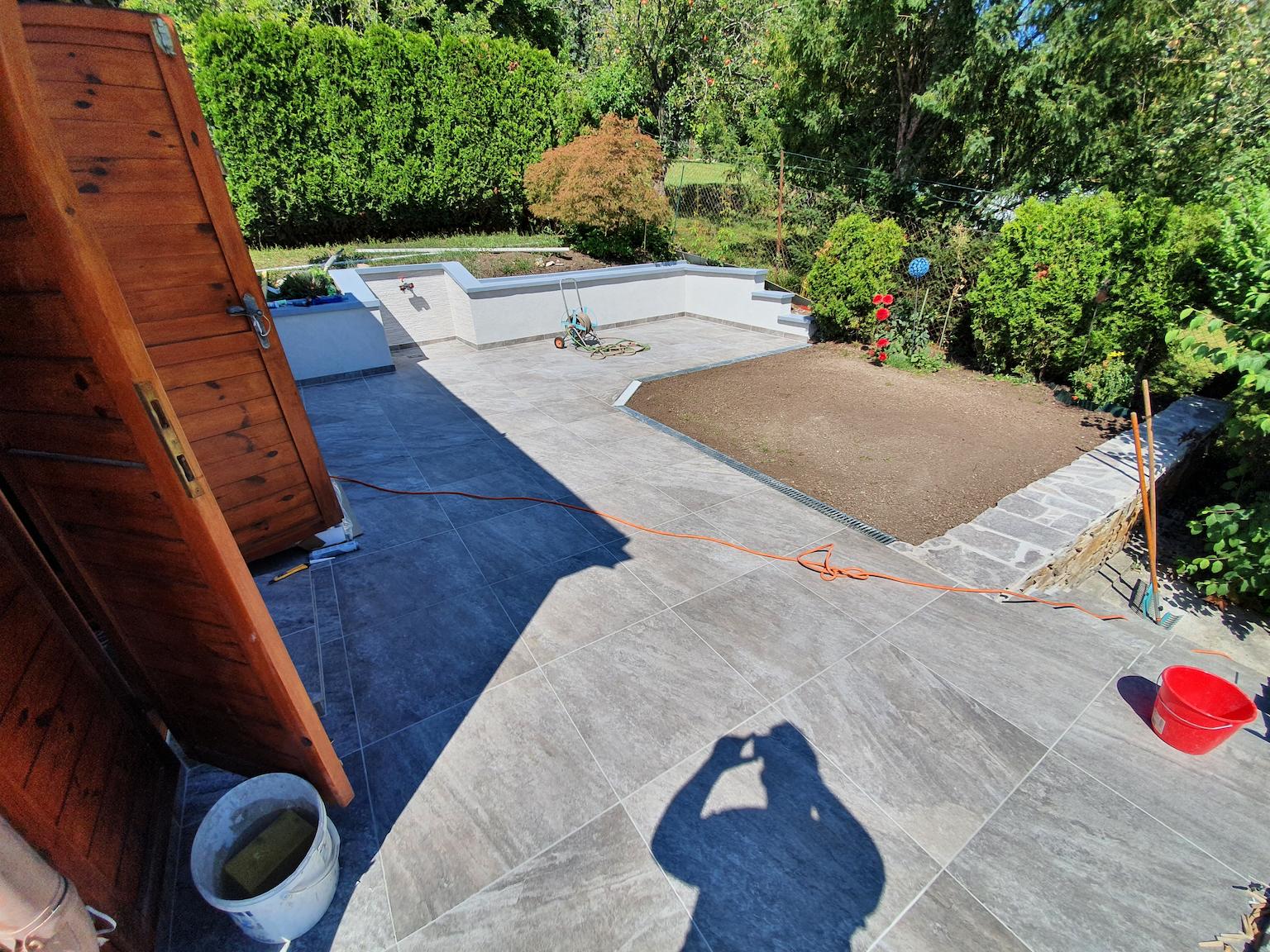 Fertiggstellte Außenanlage