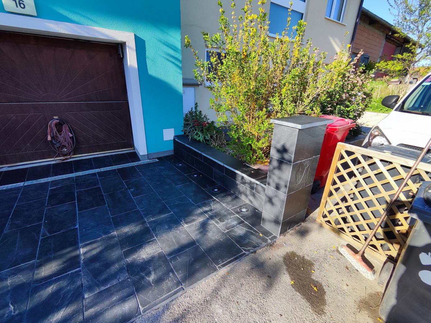 während der Arbeiten