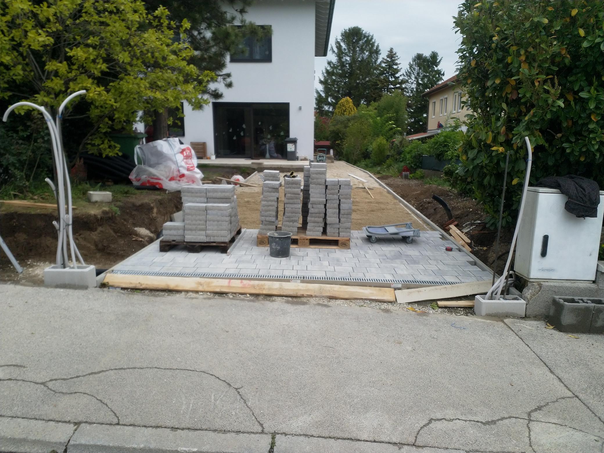 Fertiggstellte Außenanlage