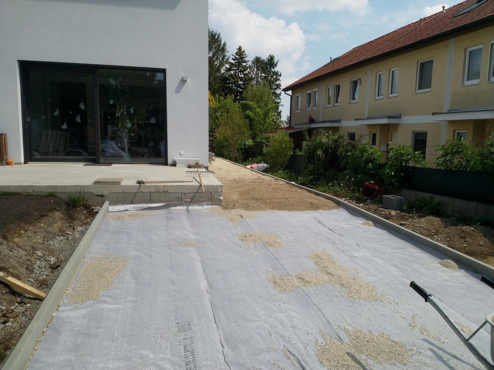 während der Arbeiten