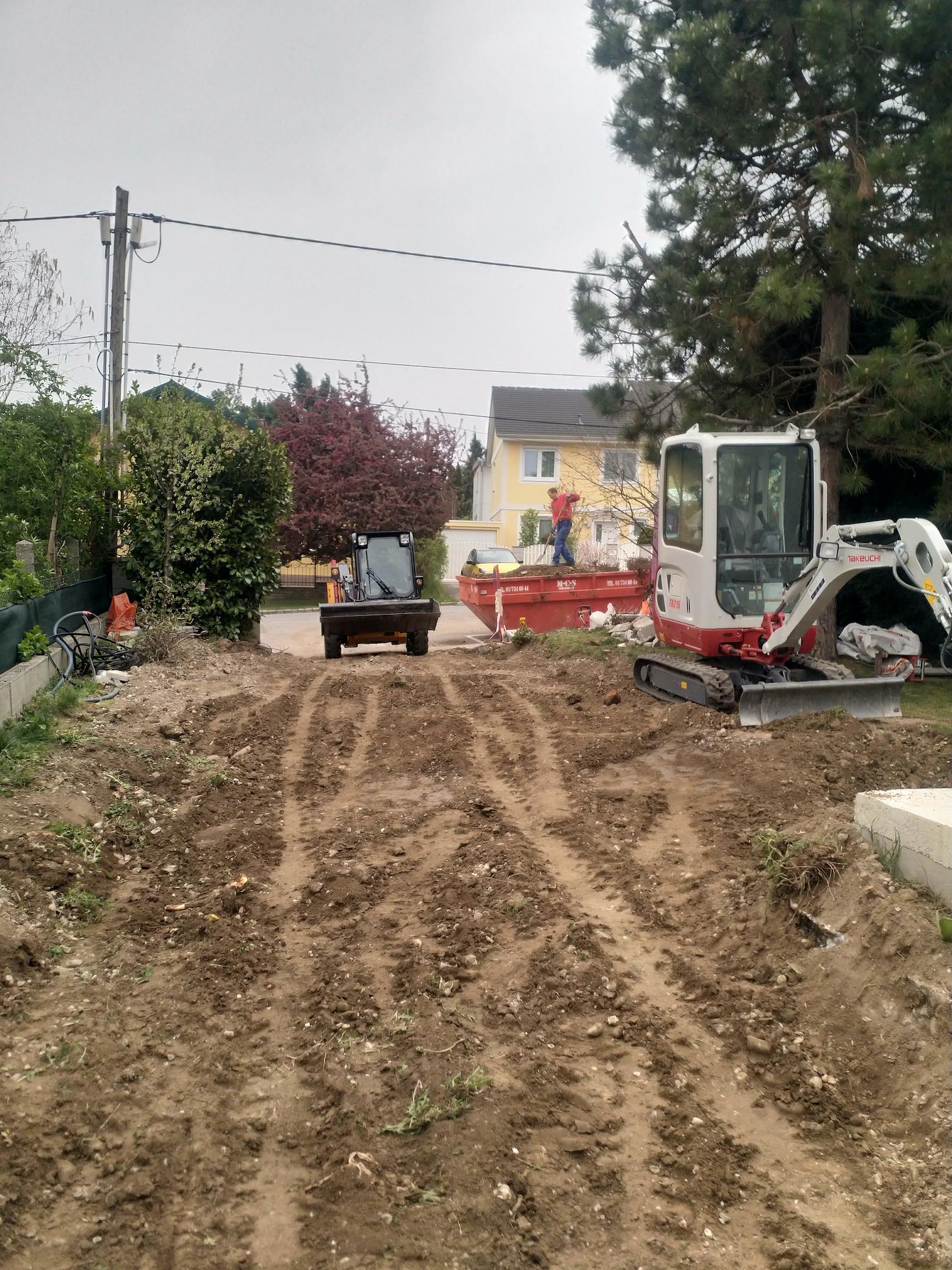 während der Arbeiten